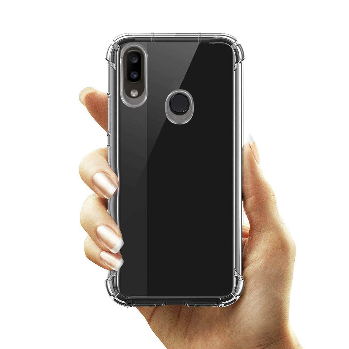 (Renewed) Amazon Brand - Solimo Protective Mobile Cover (Soft & Flexible Back Case) for Samsung Galaxy A20 (Transparent)