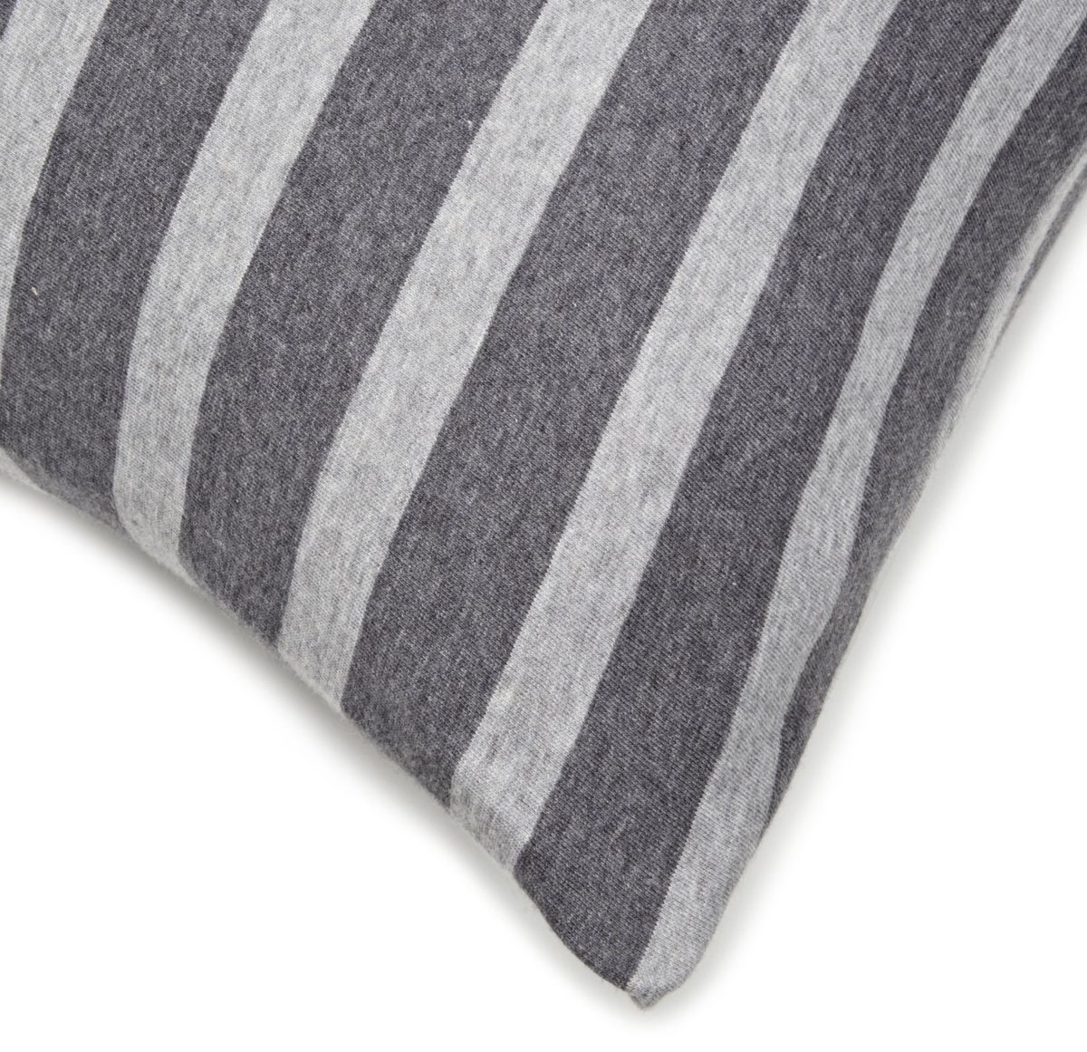 Pinzon by Amazon Heather Jersey Yarn Dye, Gray Stripe, Single Duvet Set with 2 pillowcases