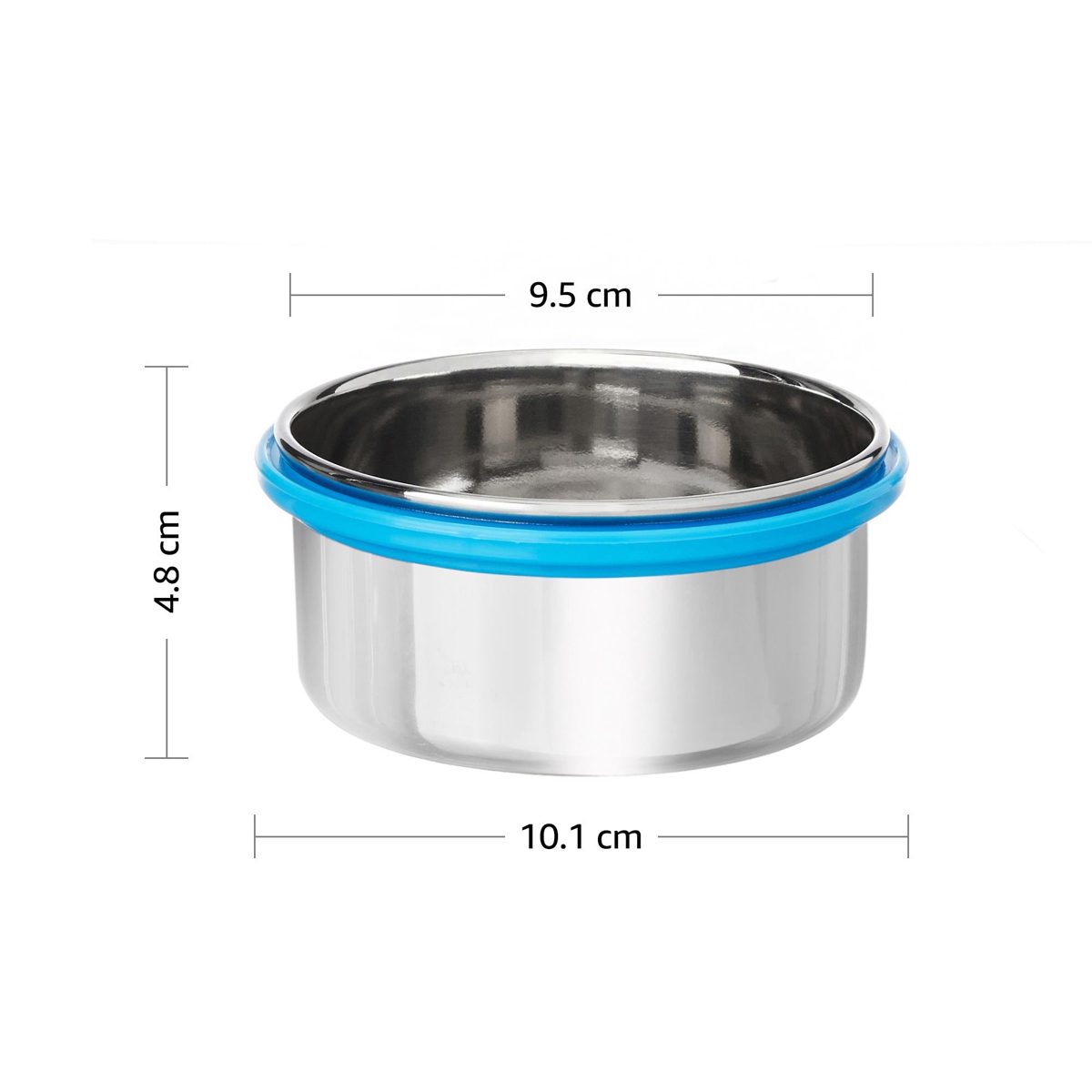 Amazon Brand - Solimo Stainless Steel Lunch Box Set with Bag, 300ml, 11cm Diameter, 4-Pieces, Clear Lid