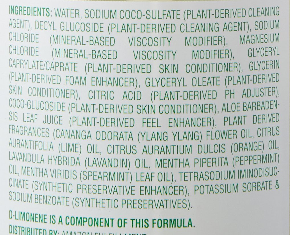 Amazon Brand - Presto! Biobased Hand Soap, Lime Mint Scent (6 pack)