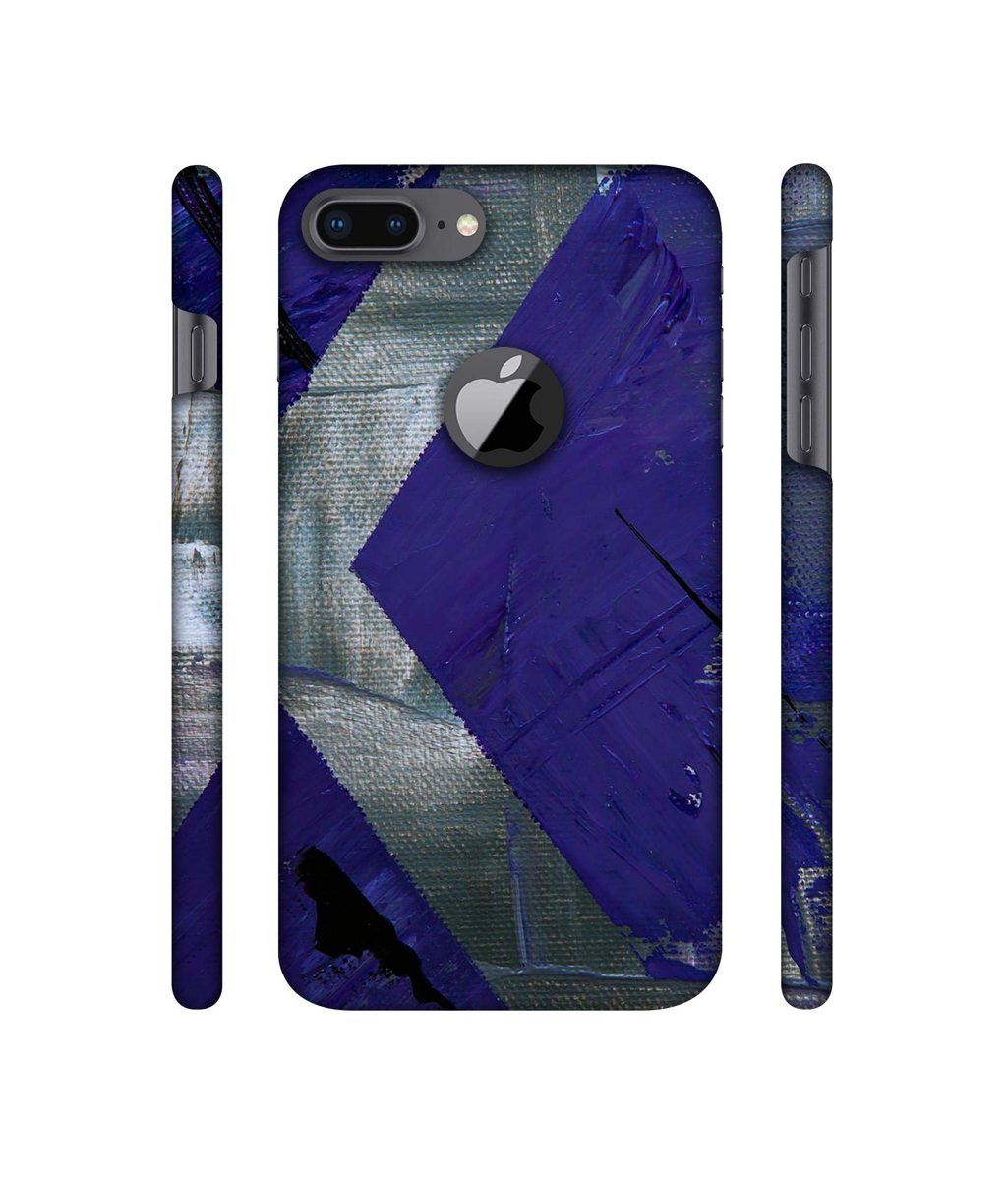 Amazon Brand - Solimo Designer Purple and Gray Texture 3D Printed Hard Back Case Mobile Cover for Apple iPhone 8 Plus (with Logo Cut)