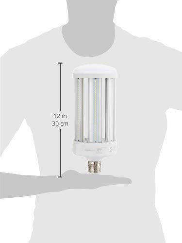 AmazonBasics 100W LED Corn Bulb, 10000 Lumens, 50000 Hours, E39 Base | Cool White