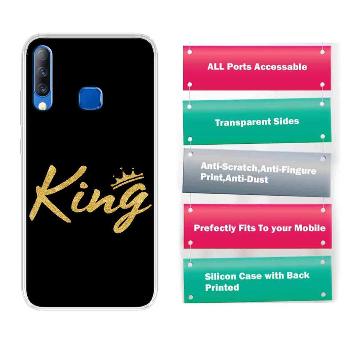 Amazon Brand - Solimo Designer Multicolor King Printed Soft Back Case Mobile Cover for Infinix S4