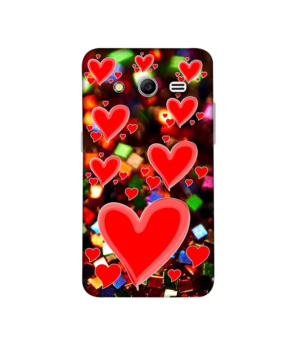 Amazon Brand - Solimo Designer Heart Texture on Glitters 3D Printed Hard Back Case Mobile Cover for Samsung Galaxy Core 2 G355H