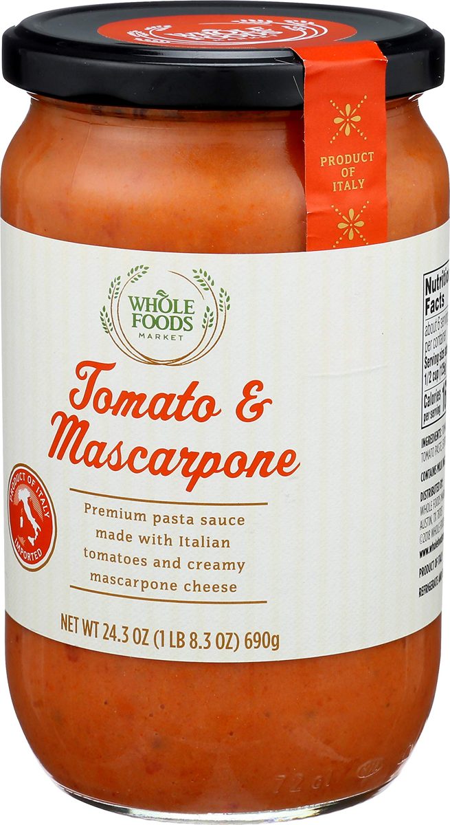 Whole Foods Market Tomato & Mascarpone Pasta Sauce, 24.3 oz