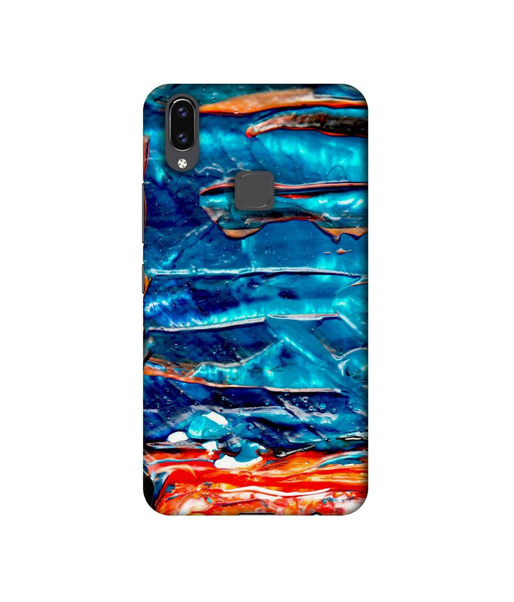 Amazon Brand - Solimo Designer Blue Oil Color 3D Printed Hard Back Case Mobile Cover for Vivo V9 / V9 Pro