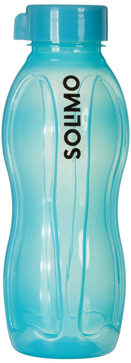 Amazon Brand - Solimo Alaska Plastic Water Bottle Set, Set of 3, 600ml, Teal