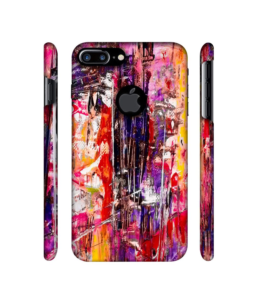 Amazon Brand - Solimo Designer Mashup of Multicolor 3D Printed Hard Back Case Mobile Cover for Apple iPhone 7 Plus (Logo Cut)