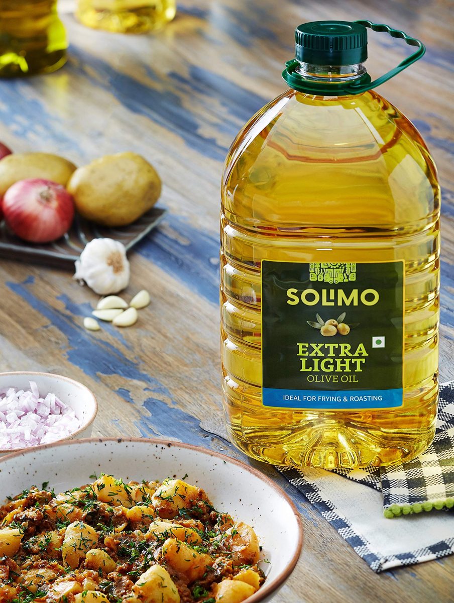 Amazon Brand - Solimo Extra Light Olive Oil, 5L