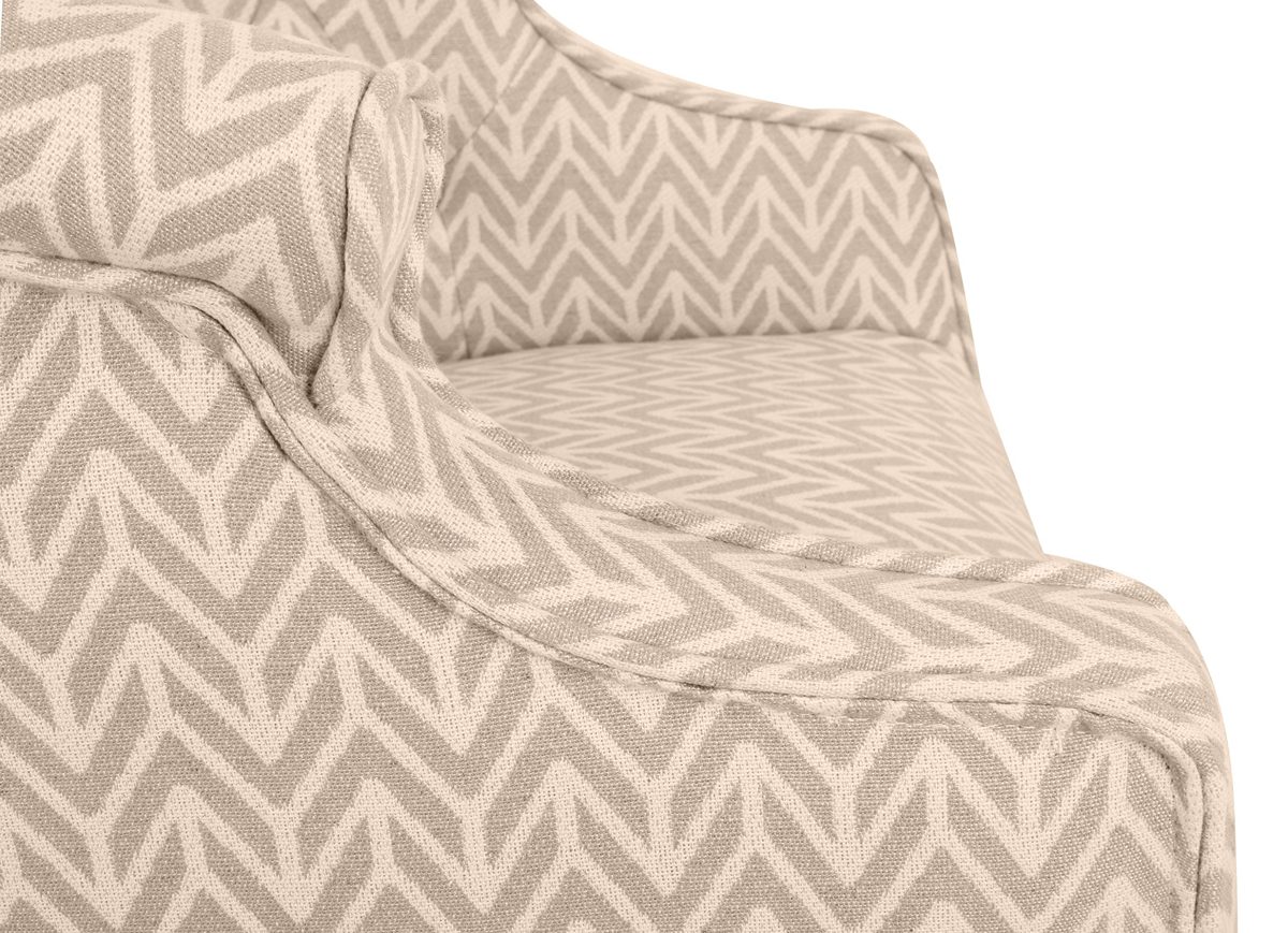Ravenna Home Hughes Curved Back Tufted Patterned Accent Chair, 25"W