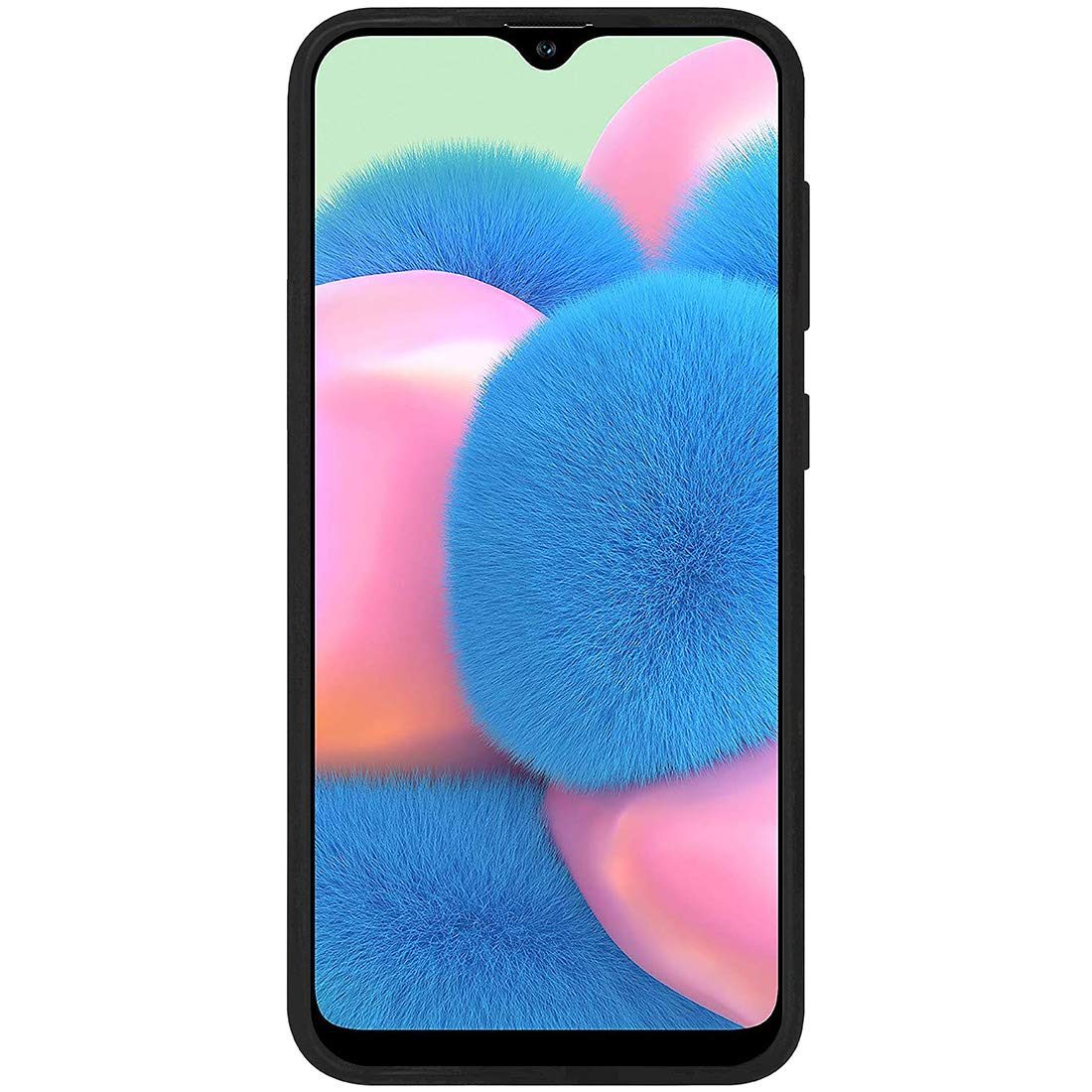 Amazon Brand - Solimo Mobile Cover for Samsung Galaxy A30s (Soft & Flexible Back case), Black