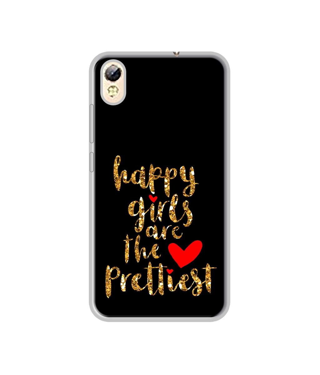 Amazon Brand - Solimo Designer Happy Girls are The Prettiest UV Printed Soft Back Case Mobile Cover for Tecno i3 Pro