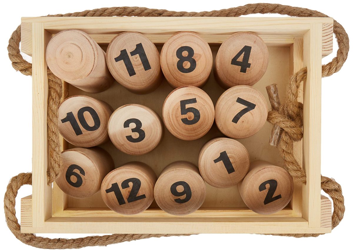 AmazonBasics Number Kubb Game Set