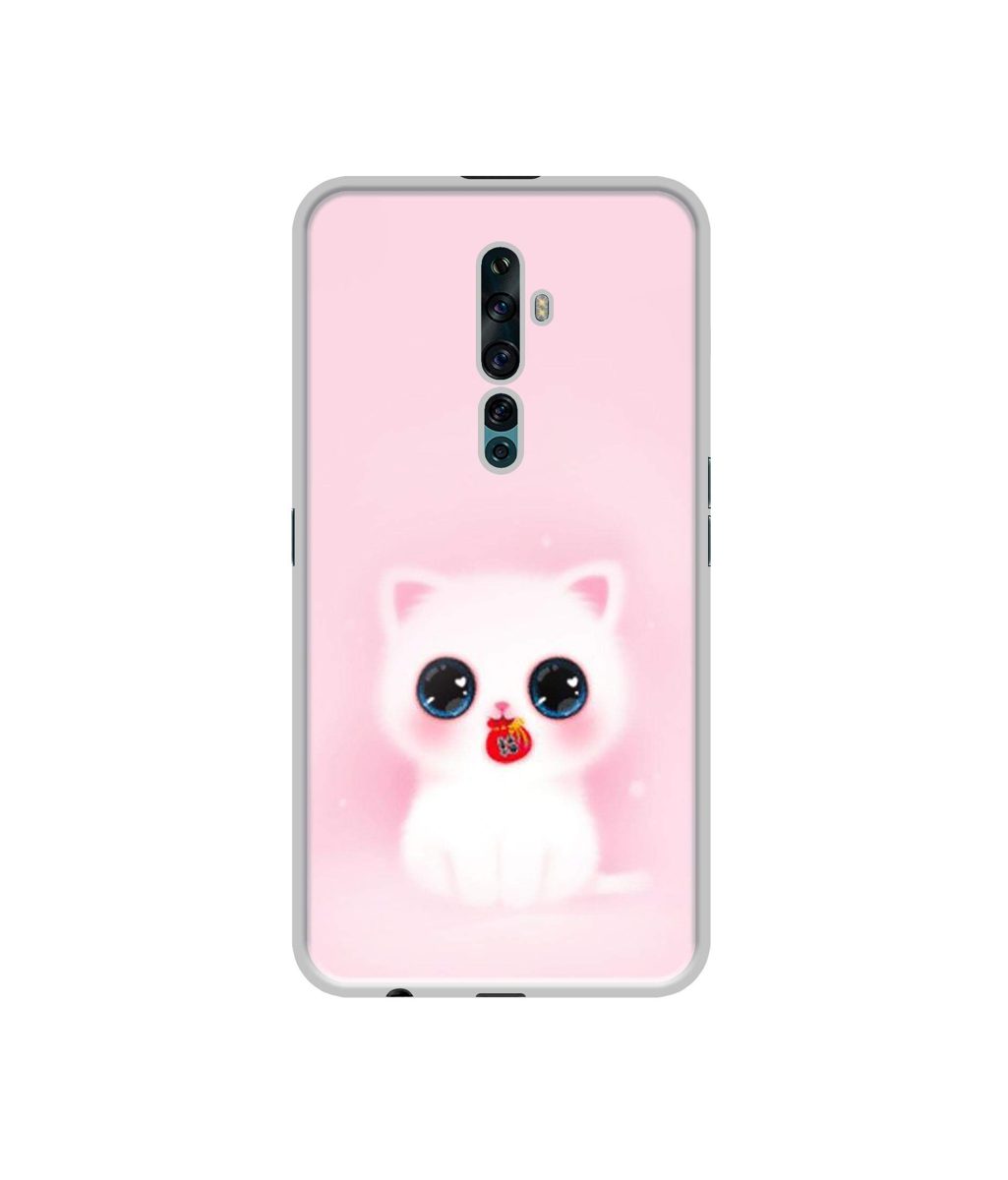 Amazon Brand - Solimo Designer Kitty UV Printed Soft Back Case Mobile Cover for Oppo Reno2 F