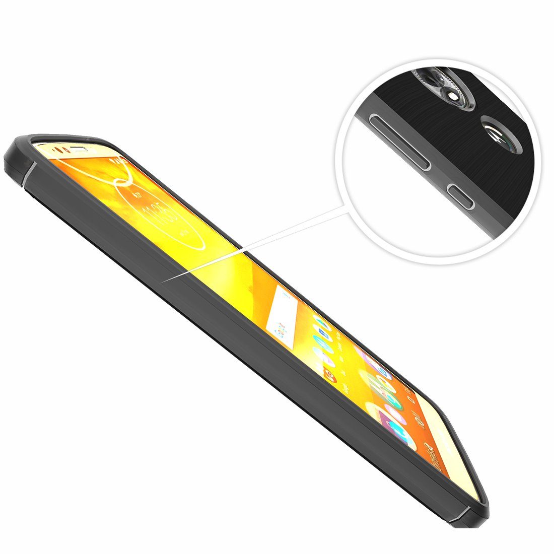 Amazon Brand - Solimo Protective Mobile Cover (Soft & Flexible Back case) for Moto E5 Plus (Black)