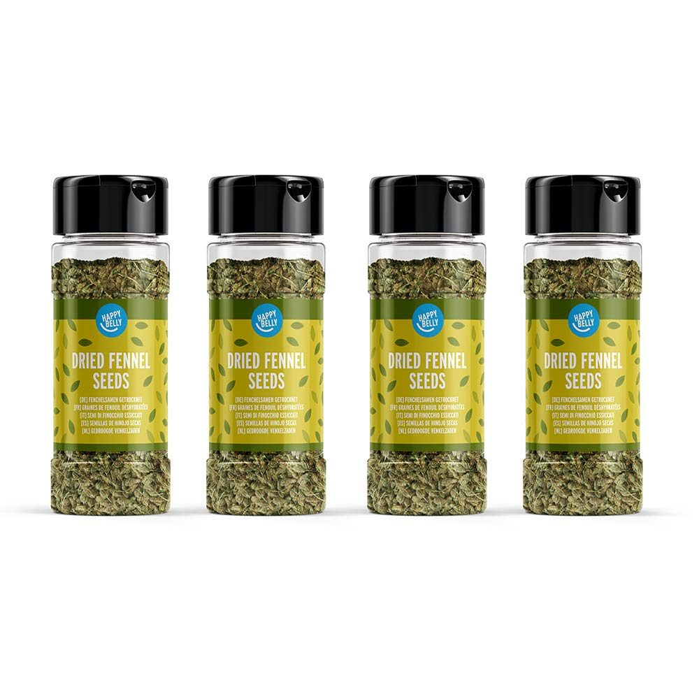Amazon Brand - Happy Belly - Dried Fennel Seeds, 4x25 g