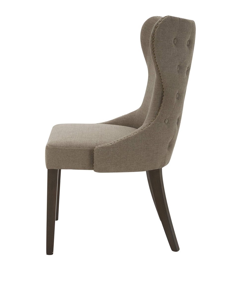 Amazon Brand – Stone & Beam Flanigan Curved-Back Upholstered Dining Chair, 24.4"W, Slate