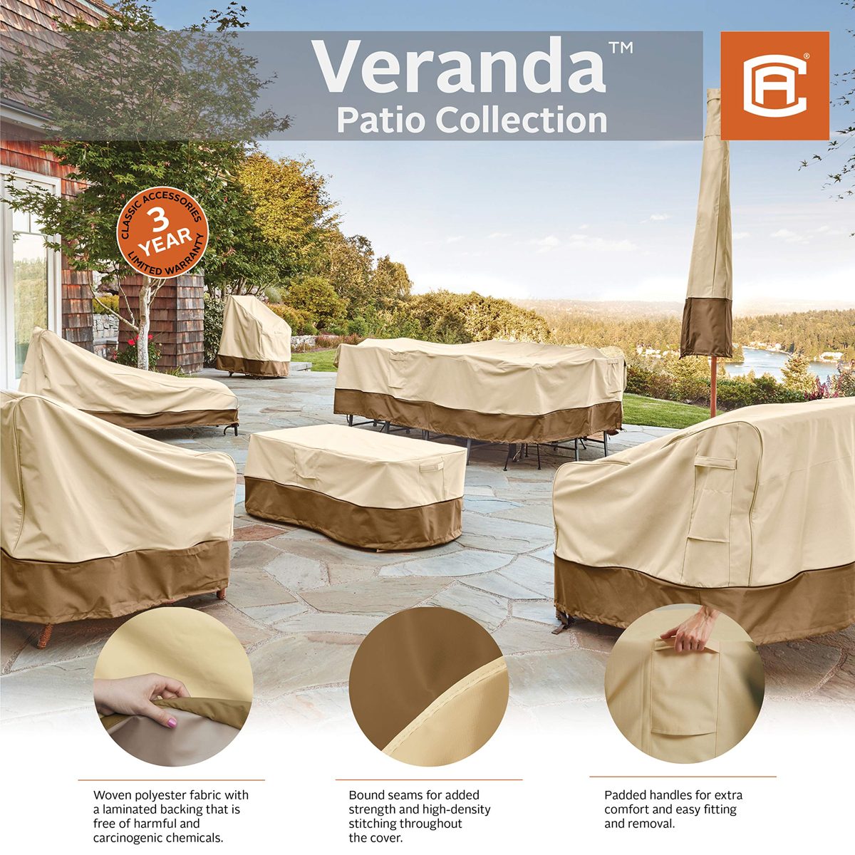 Classic Accessories Veranda '30x60 Inch General Purpose Patio Furniture,, skin-coloured