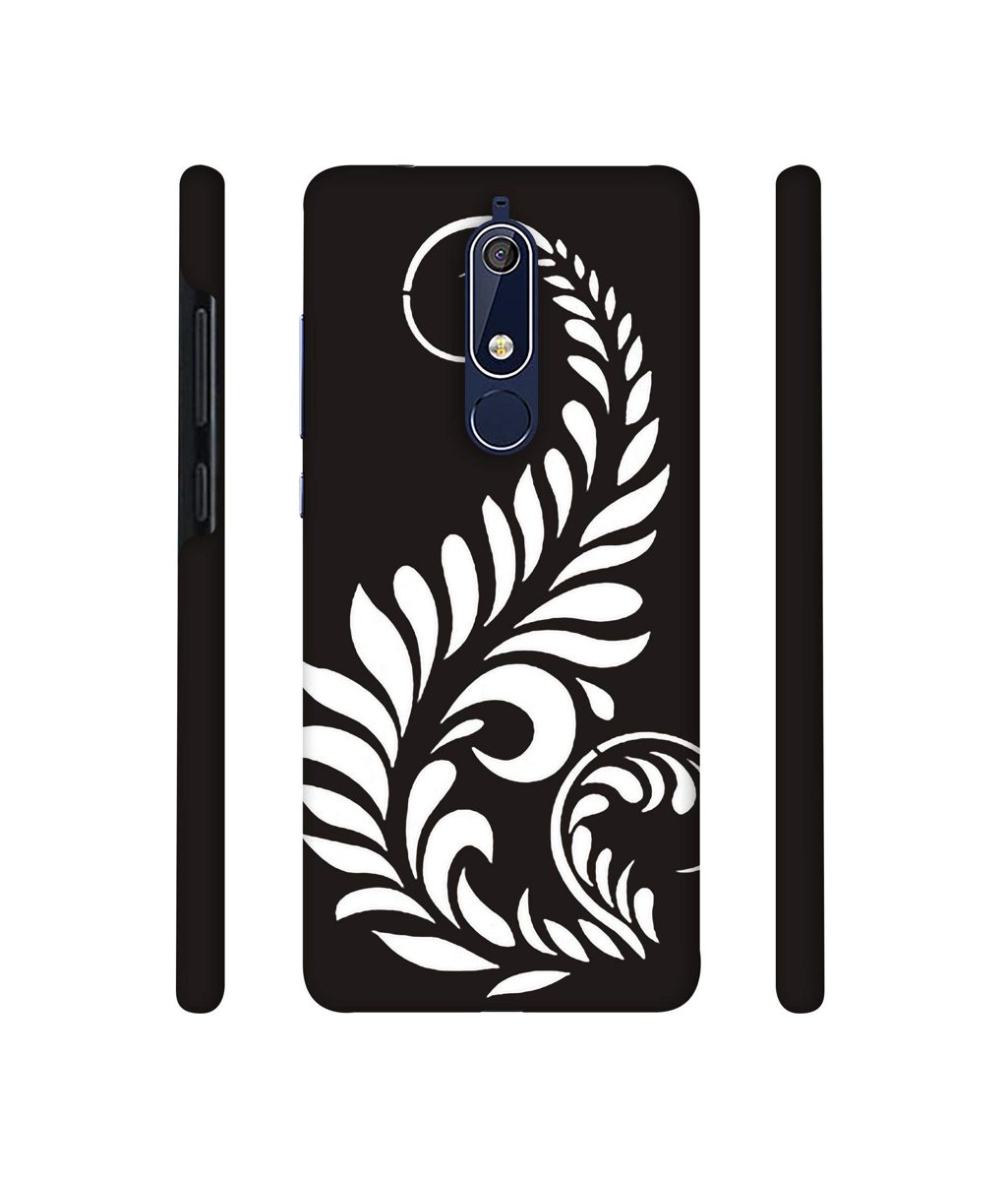 Amazon Brand - Solimo Designer Simple White Rangoli 3D Printed Hard Back Case Mobile Cover for Nokia 5.1