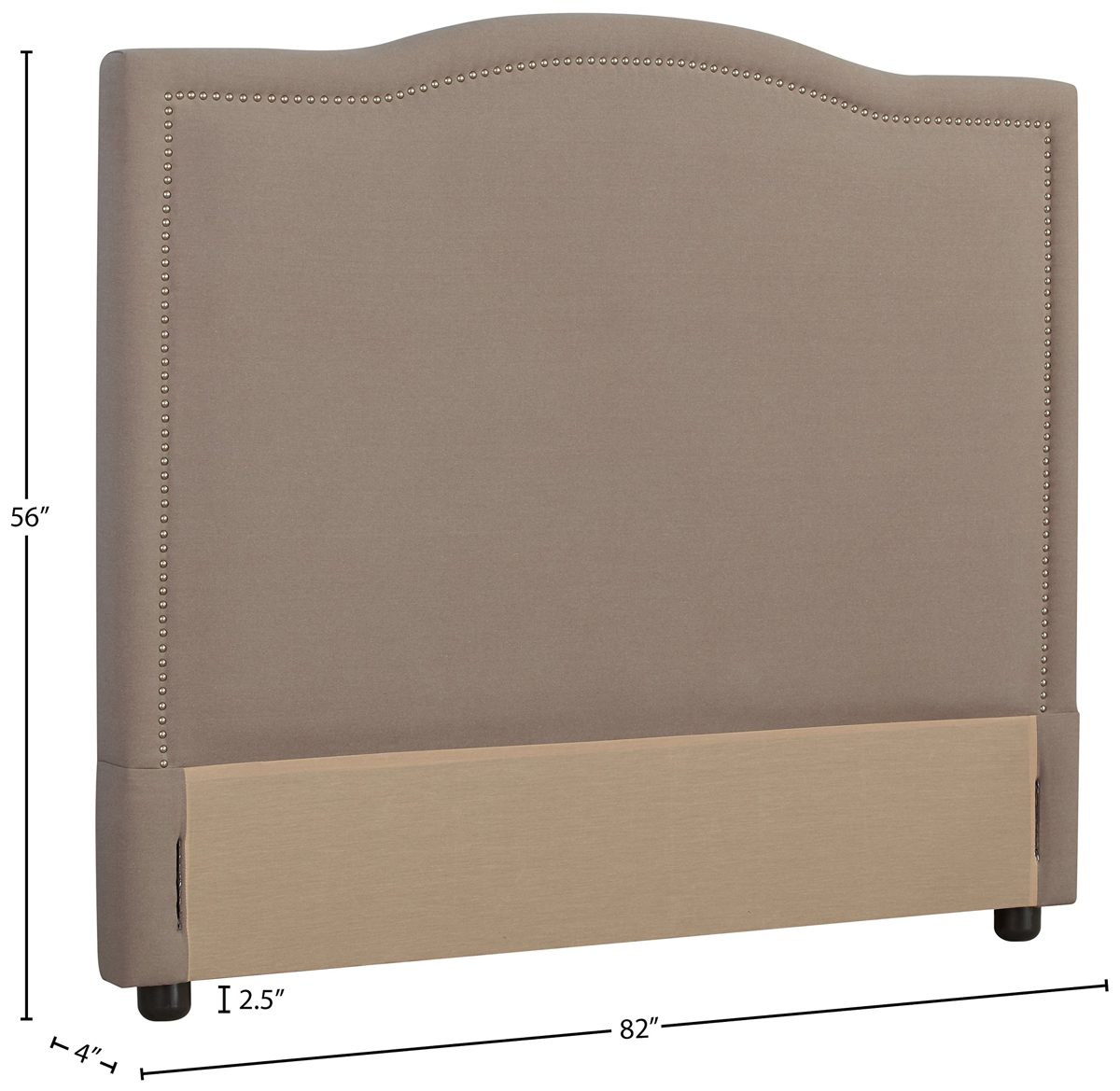 Amazon Brand – Stone & Beam Bridgewater Curved Queen Headboard, 82"W, Fresh Dune