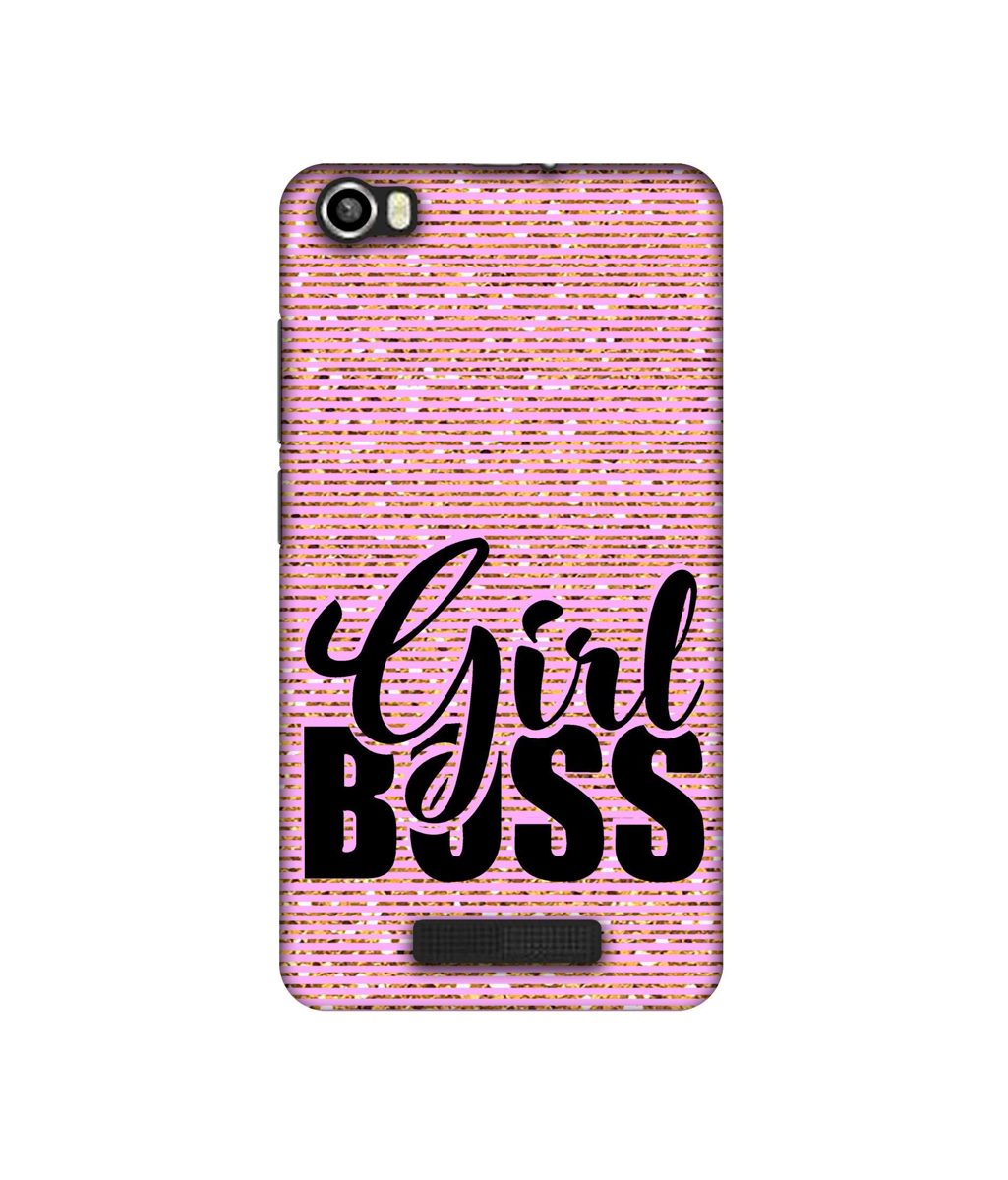 Amazon Brand - Solimo Designer Girl Boss On Pink Sparkle UV Printed Soft Back Case Mobile Cover for Lava Iris X8