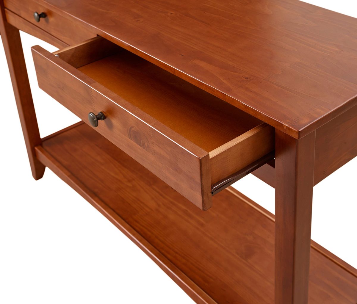 Amazon Brand – Ravenna Home Dora Classic Shelf Storage Wood Console EntryTable, 47.5"W, Dark Cherry