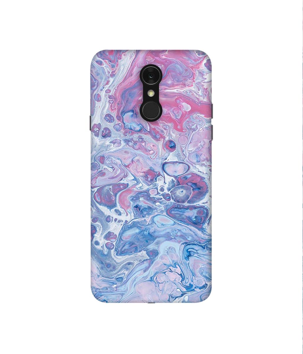 Amazon Brand - Solimo Designer Oil Paint on Marble 3D Printed Hard Back Case Mobile Cover for LG Q7
