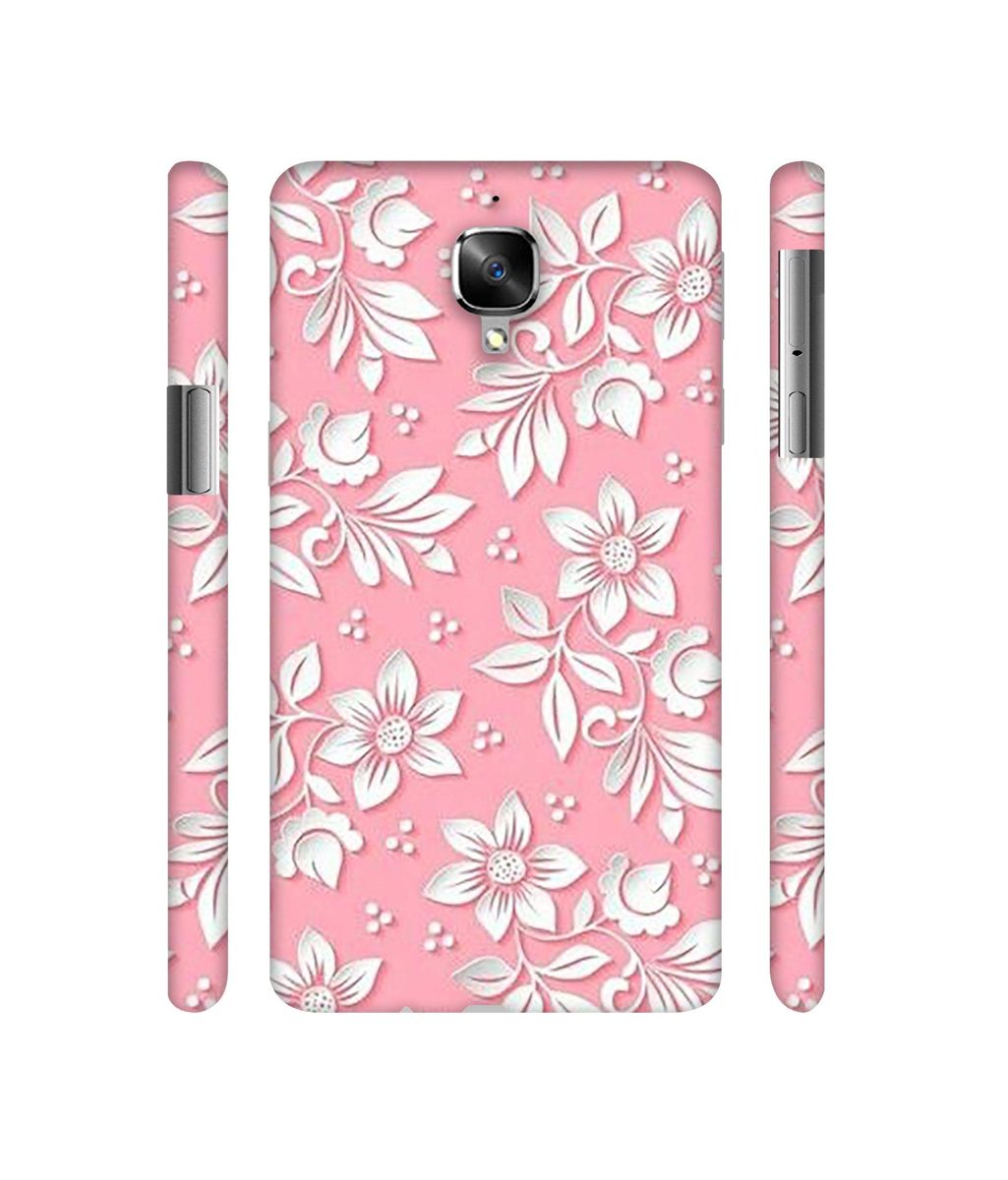 Amazon Brand - Solimo Designer White Flower Pattern 3D Printed Hard Back Case Mobile Cover for OnePlus 3 / OnePlus 3T