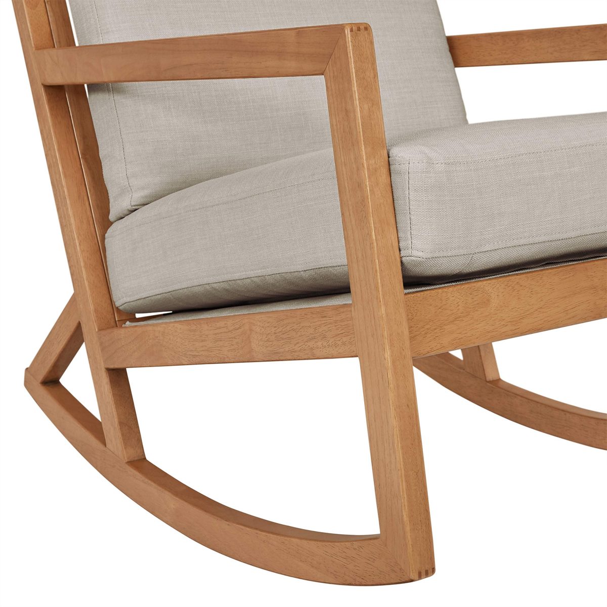 Amazon Brand – Stone & Beam Modern Hardwood Rocking Chair, 24.5"W, Light Gray