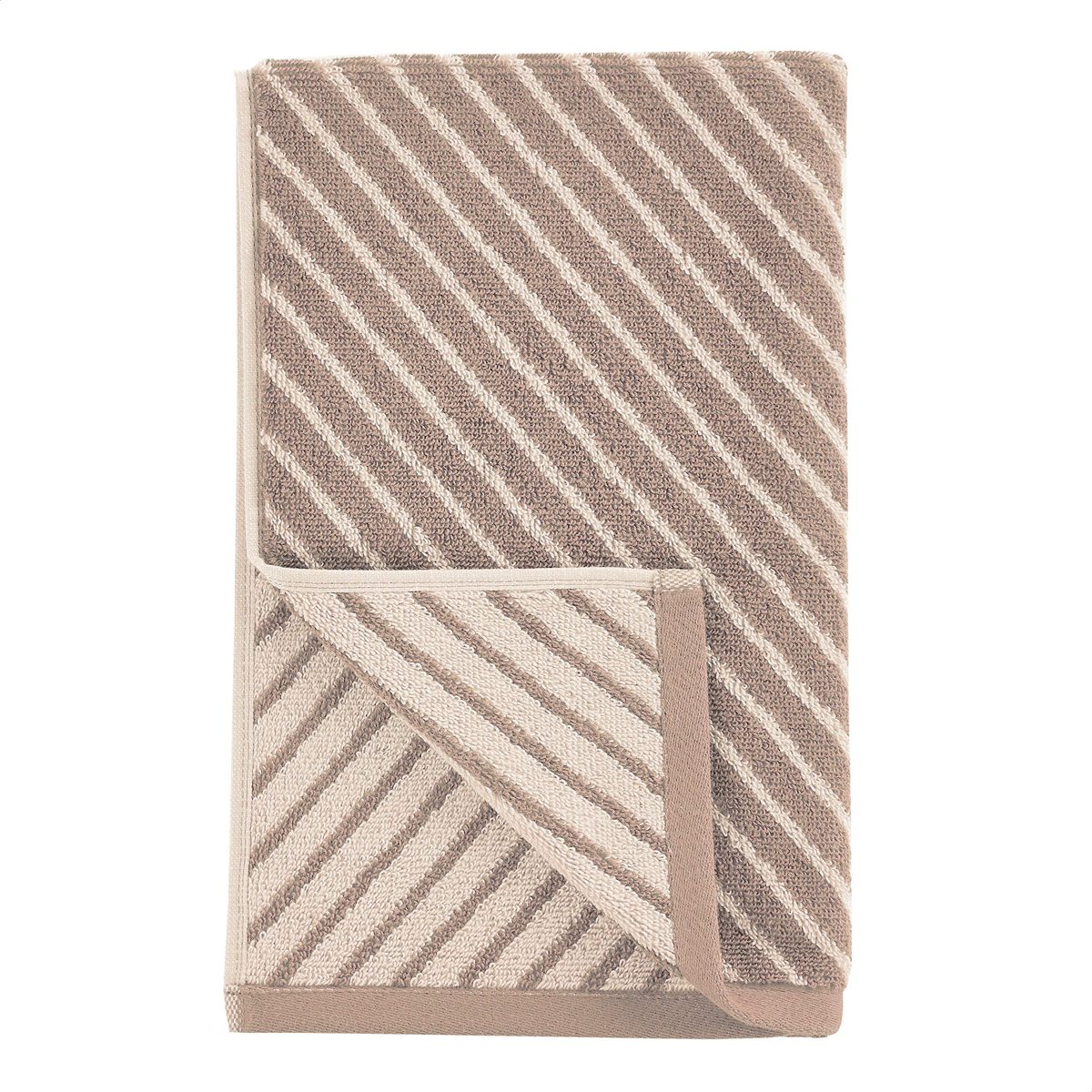 AmazonBasics Reversible Diagonal Stripe Jacquard Hand Towel - 4-Pack