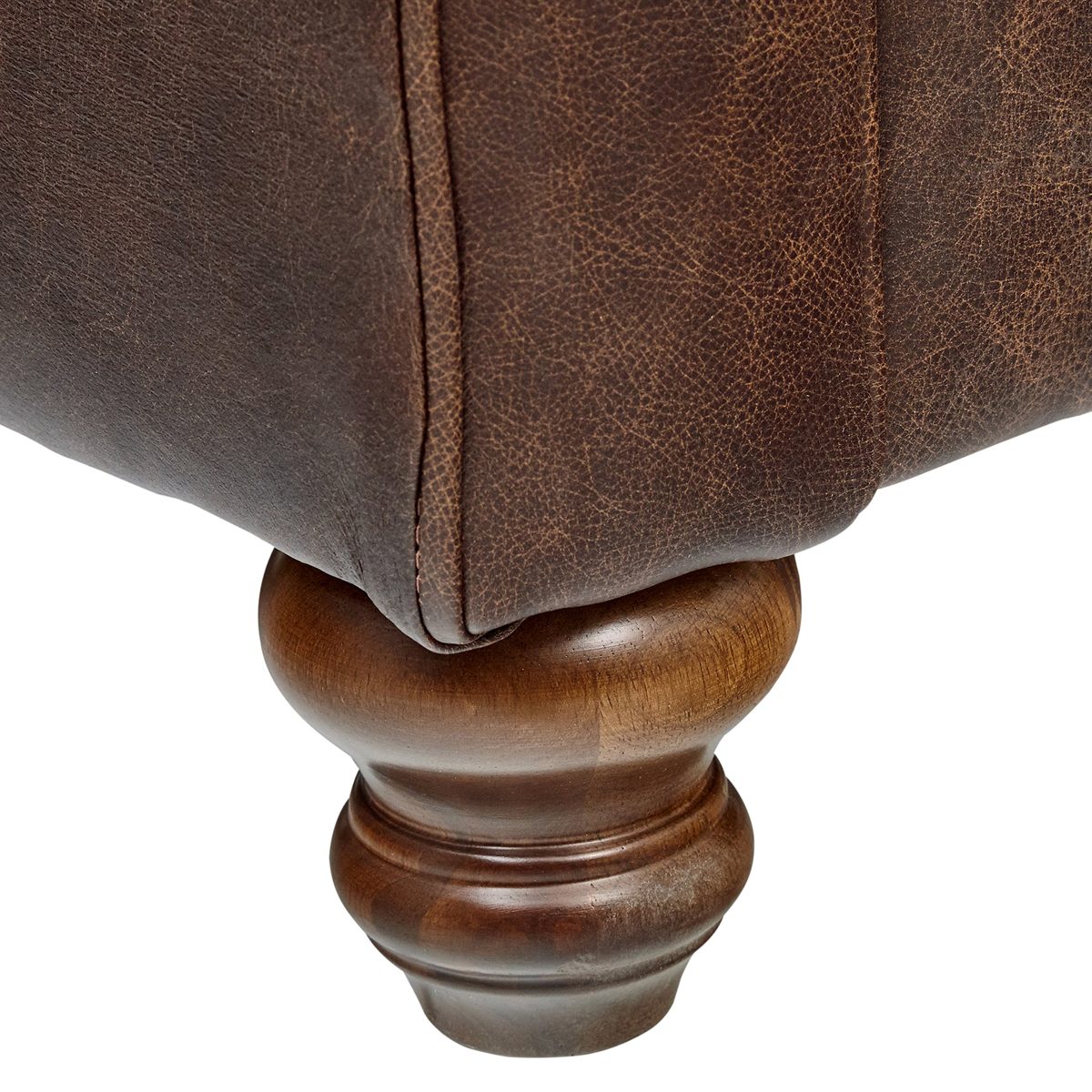 Amazon Brand – Stone & Beam Charles Classic Oversized Leather Sofa, 92"W, Sod