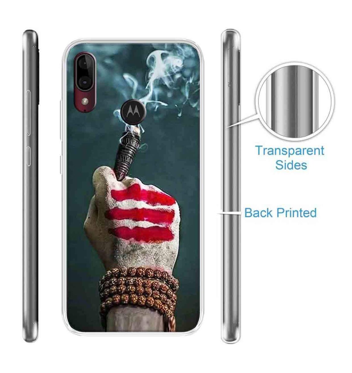 Amazon Brand - Solimo Designer Multicolor Shiva Printed Soft Back Case Mobile Cover for Motorola Moto E6s / Motorola Moto E6 Plus
