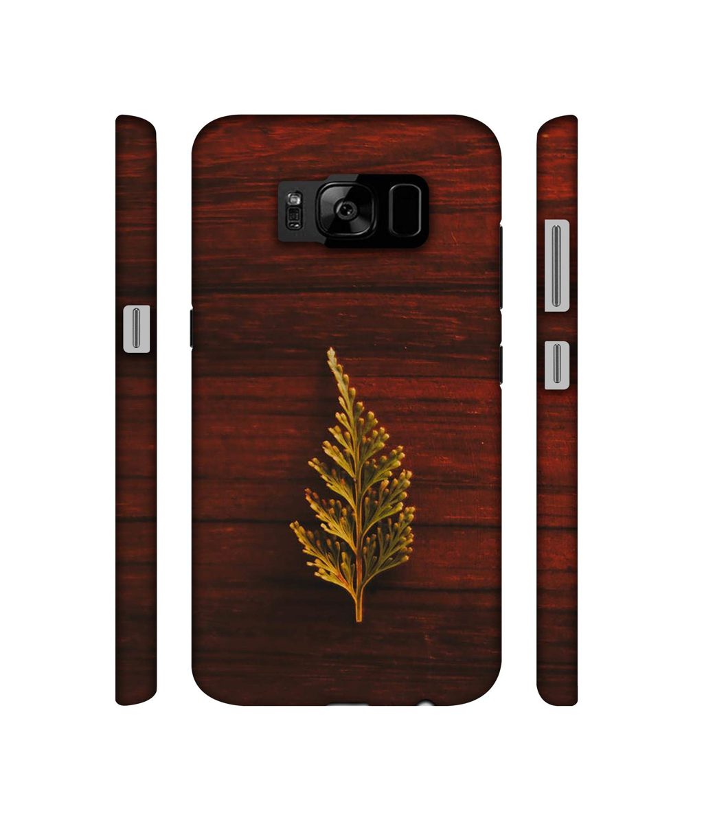 Amazon Brand - Solimo Designer Leaf on Wood 3D Printed Hard Back Case Mobile Cover for Samsung Galaxy S8 Plus
