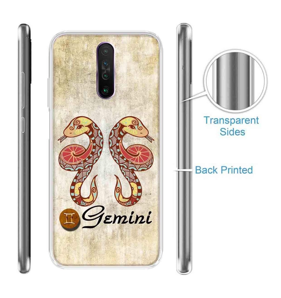Amazon Brand - Solimo Designer Multicolor Gemini Design Printed Soft Back Case Mobile Cover for Poco X2 / Xiaomi Redmi K30