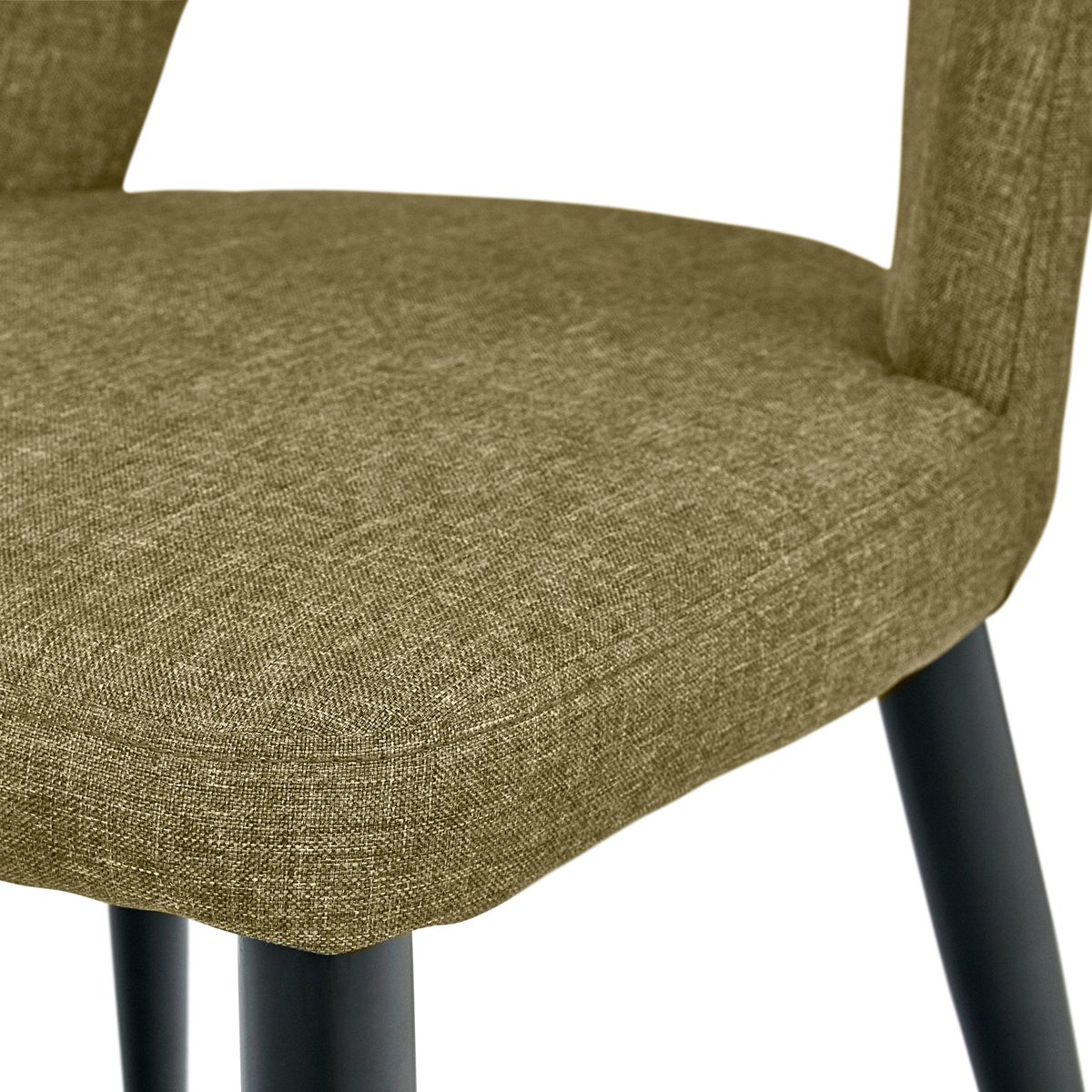 Amazon Brand – Rivet Florence Mid-Century Wide Open-Back Accent Dining Room Chairs, 18.8"W, Hunter Green, Set of 2