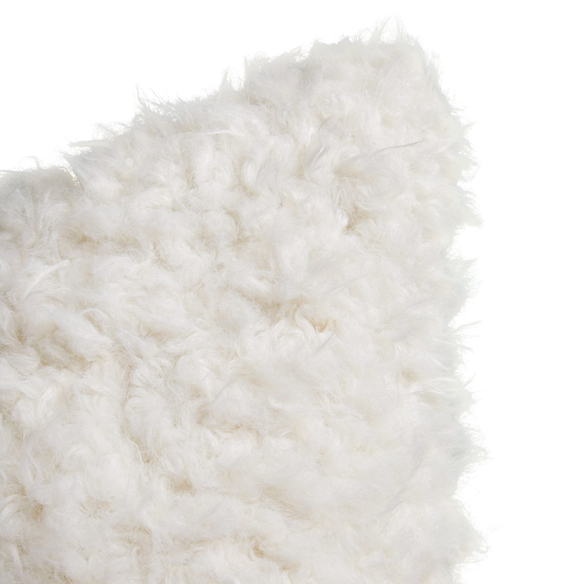 Amazon Brand – Rivet Modern Faux Fur Decorative Throw Pillow, Soft and Luxurious, 20" x 20", Ivory