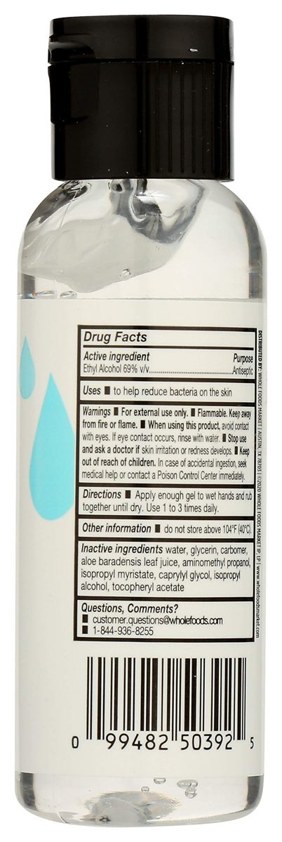 365 by Whole Foods Market, Hand Sanitizer Gel, Fragrance Free, 2 Fl Oz