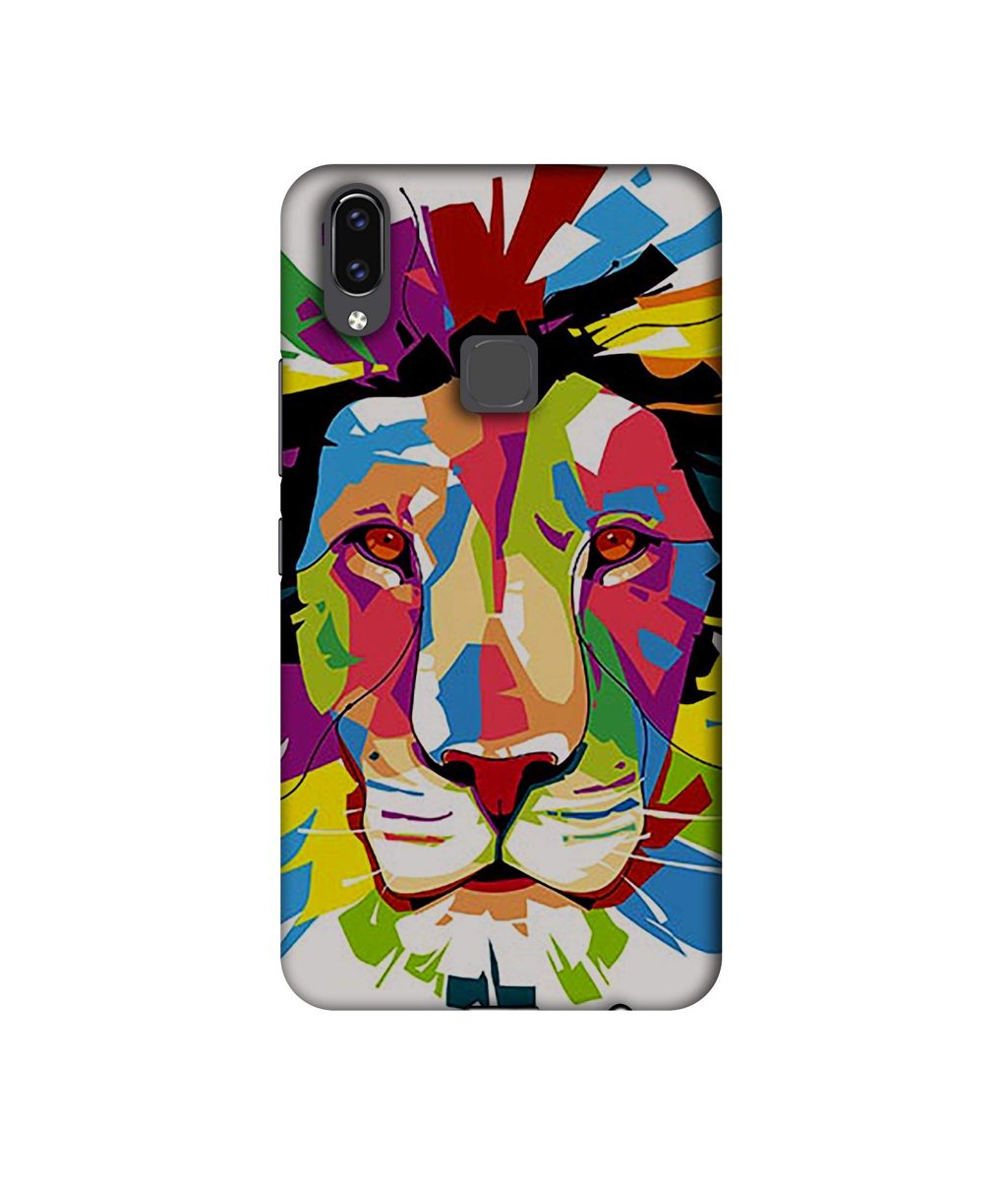 Amazon Brand - Solimo Designer Lion Multicolor Vector 3D Printed Hard Back Case Mobile Cover for Vivo V9 / V9 Pro