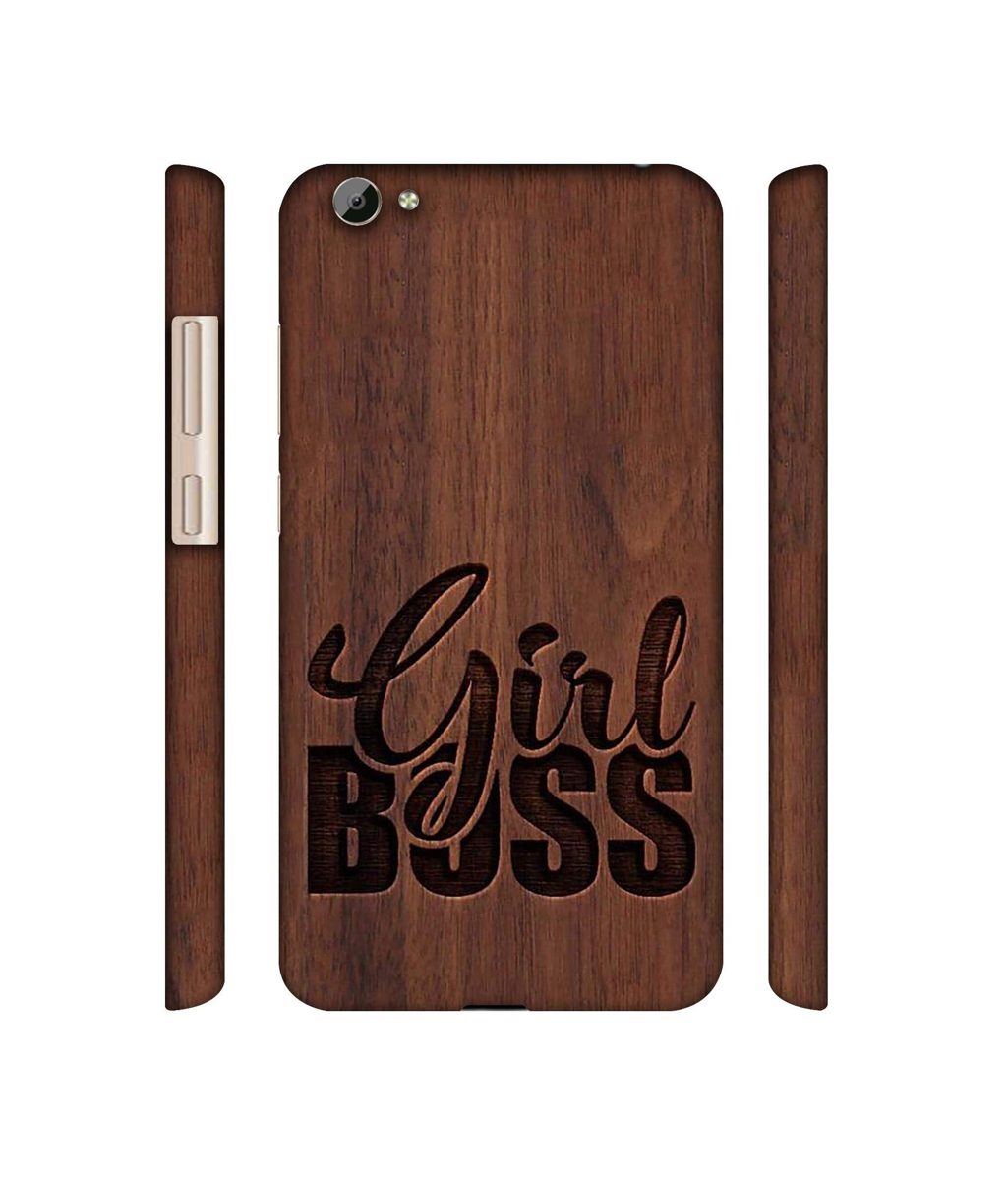 Amazon Brand - Solimo Designer Girl Boss On Wood 3D Printed Hard Back Case Mobile Cover for Vivo Y66