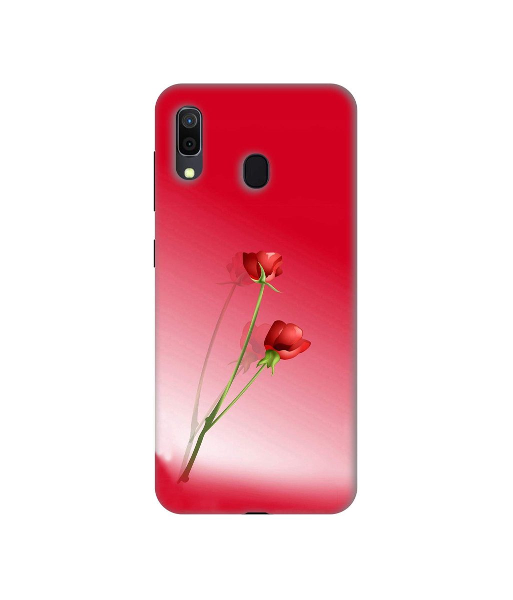 Amazon Brand - Solimo Designer Red Roses 3D Printed Hard Back Case Mobile Cover for Samsung Galaxy A30