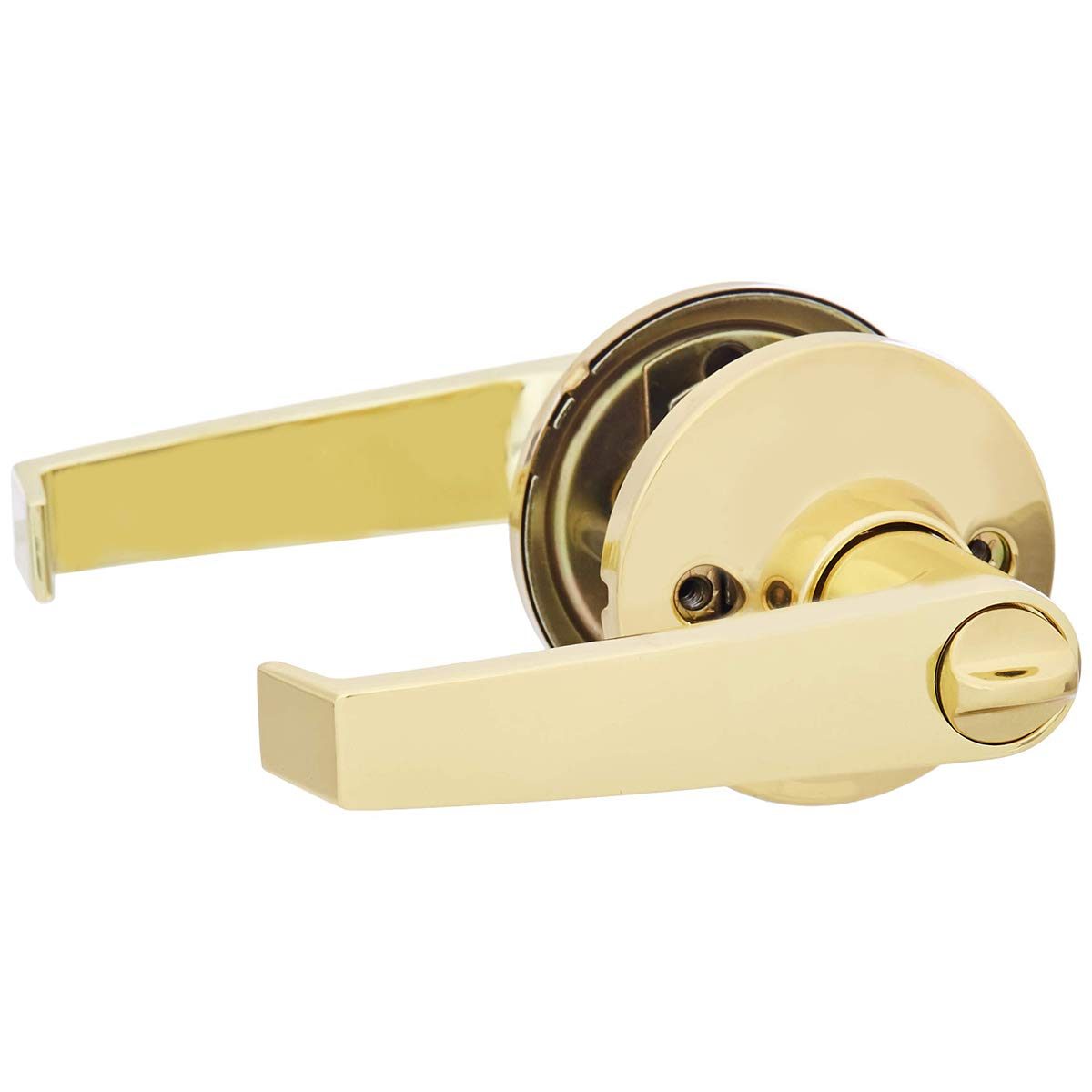 AmazonBasics Privacy Door Lever - Hook - Polished Brass
