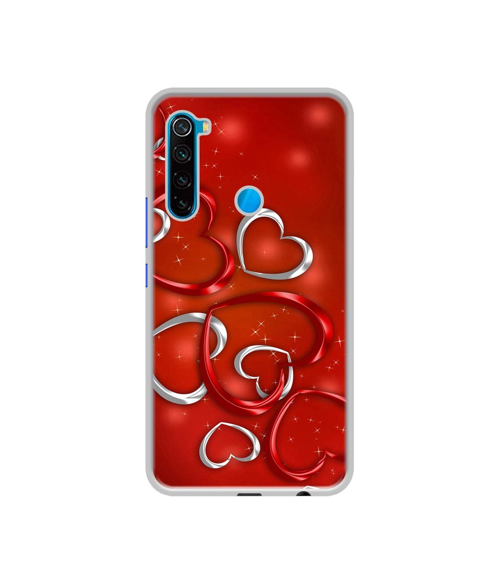 Amazon Brand - Solimo Designer Hearts UV Printed Soft Back Case Mobile Cover for Mi Redmi Note 8