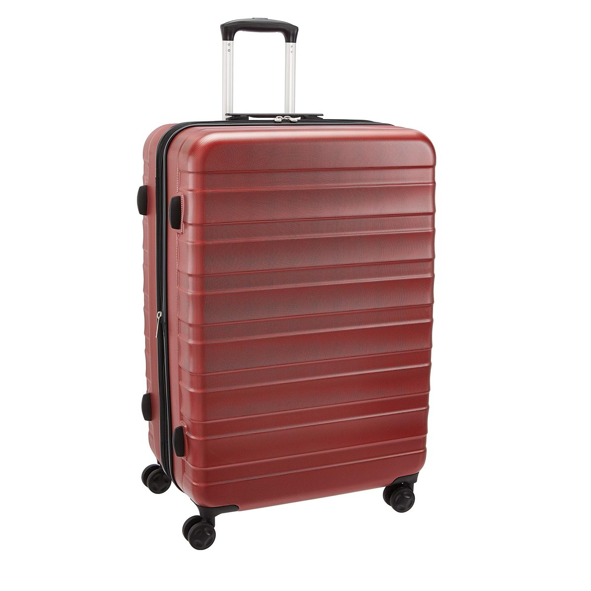 AmazonBasics 28" ABS Hardside Spinner Luggage, Red