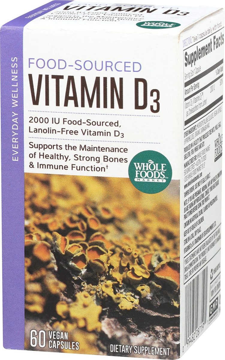 Whole Foods Market, Food-Sourced  Vitamin D3, 60 ct