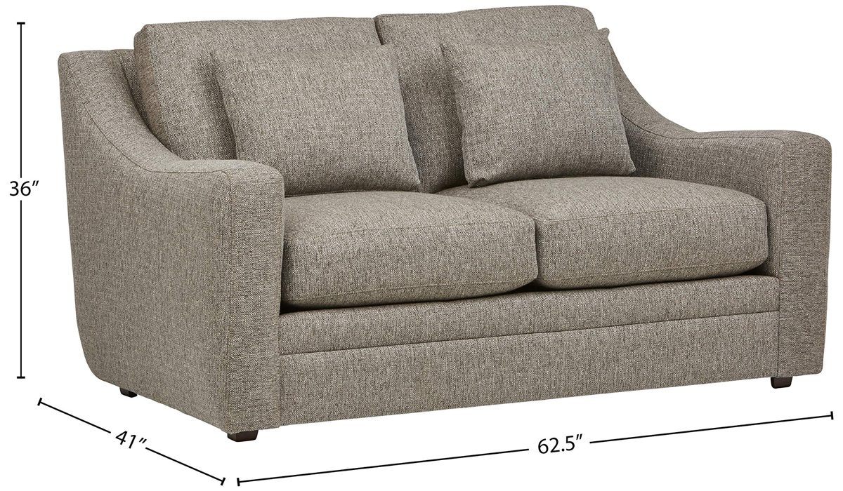 Amazon Brand – Stone & Beam Calhoun Loveseat Sofa, 62.5"W, Tweed