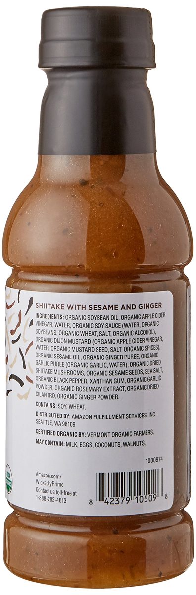 Wickedly Prime Organic Dressing, Shiitake Sesame Ginger, 16 Ounce