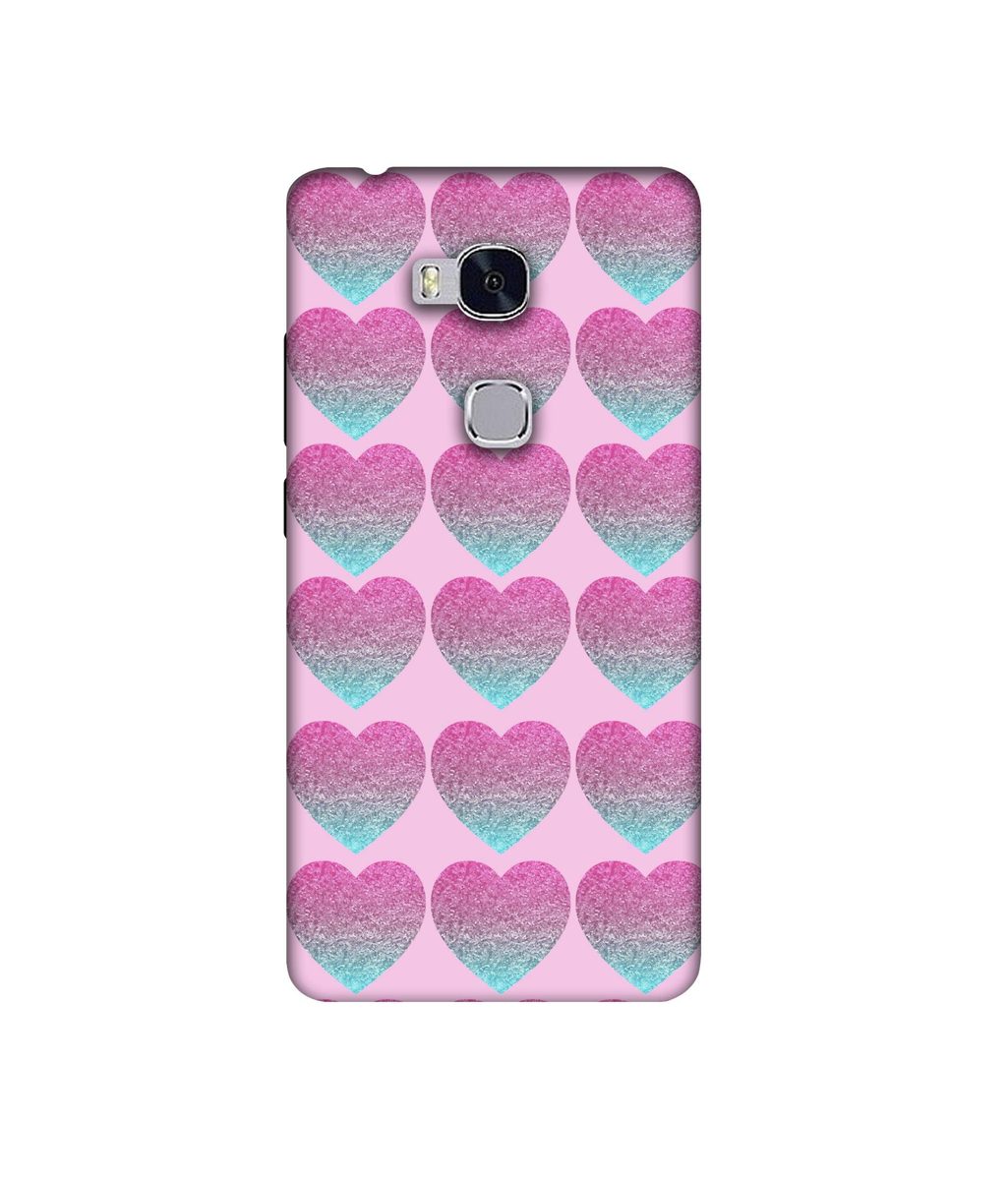 Amazon Brand - Solimo Designer Sparkle Heart Texture 3D Printed Hard Back Case Mobile Cover for Huawei Honor 5X
