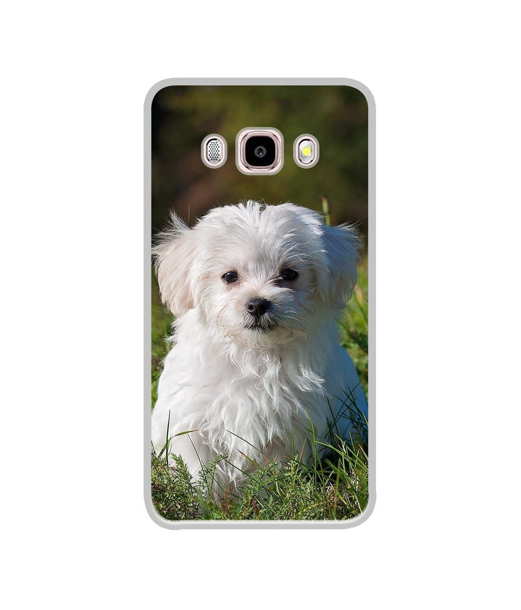 Amazon Brand - Solimo Designer White Dog UV Printed Soft Back Case Mobile Cover for Samsung Galaxy J5 (2016)