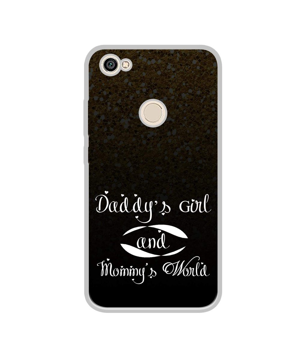 Amazon Brand - Solimo Designer Daddy's Girl and Mummy World UV Printed Soft Back Case Mobile Cover for Mi Redmi Y1 (Note 5A)
