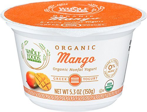 Whole Foods Market, Organic Mango Nonfat Greek Yogurt, 5.3 oz